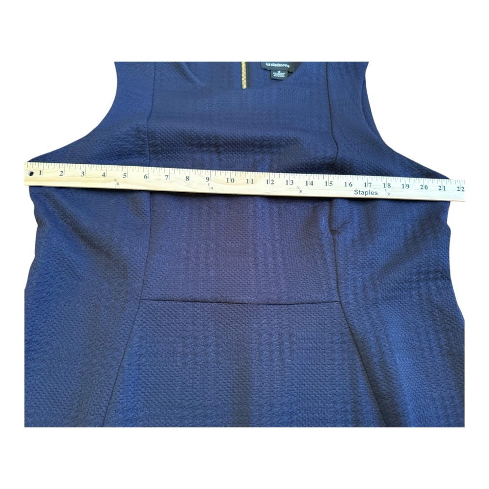 Liz Claiborne Navy Textured Sleeveless Sheath Dress Size 18 NWT - Picture 12 of 13